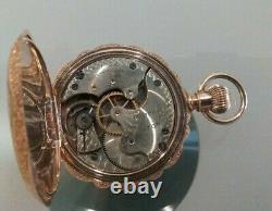 14 K Gold Hampden Enameled Pocket Watch