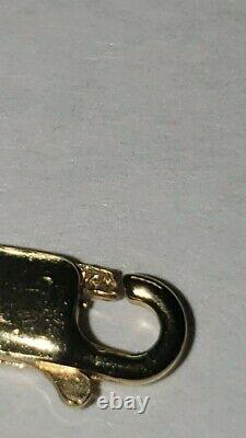 14K Yellow Gold Black Red Enamel Ladybug Link Bracelet 7 GGB/with earings/