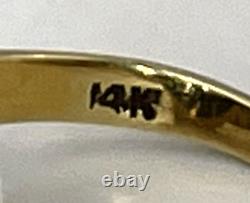 14k Gold Antique Victorian Diamond Ring Setting Black Enamel Taille D'Epargne 7