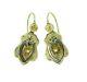 14k Yellow Gold Victorian Black Enamel Pearl Earrings (#j4648)