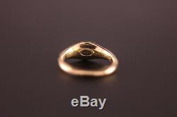 1857 Rare Momento Mori Ring in 18ct Yellow Gold Black Enamel Antique Mourning