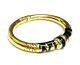 18k 750 Yellow Gold Black Enamel Bangle Bracelet