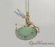 18k Yellow & White Gold Fairy Tale Solid Opal Pendant With Colour Enamel Wings