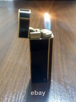 18k Gold & Black Enamel Cartier Pocket Lighter