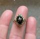 1953 Women's Masonic Gold Onyx Ring Order Of The Eastern Star Vintage