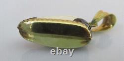 9ct Gold Charm Vintage 9ct Yellow Gold Hollow Enamelled Black Trainer Charm