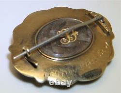 9ct Gold Pearl Diamond Mourning Brooch Pin Black Enamel Hair Victorian C1844