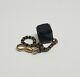 Antique Victorian 14kt Black Enamel Over Yellow Gold Jet/onyx Cube Watch Fob