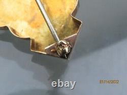 ANTIQUE Victorian Edwardian 14k Gold Black Enamel brooch pin pendant A&A