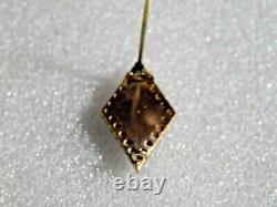 Antique 14K Gold Black Enamel Opals & Diamonds Sigma Alpha Epsilon Fraternity