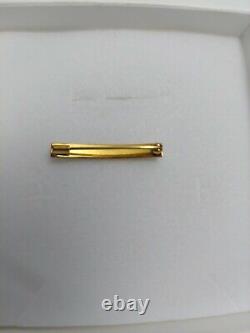 Antique 14k Gold Seed Pearl Black Enamel Bar Pin