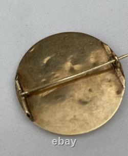 Antique 14k Yellow Gold Victorian Era Floral-Designed Pin