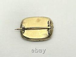 Antique 15 ct Gold Georgian Mourning Memorial Brooch, Pin