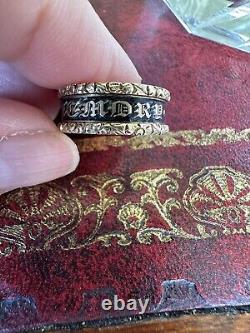 Antique 18ct gold black enamel Georgian memorial ring
