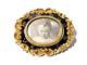 Antique 19thc Mourning Brooch Rolled Gold Black Enamel In Memory Of A Child