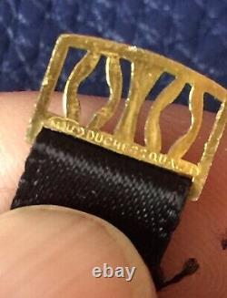 Antique Ladies Wrist Watch 14k Yellow Gold Enamel Diamond Mignon Preciosa Swiss