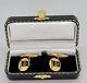 Antique Stunning Royal Crown Lion 18ct Gold And Enamel Cufflinks 10.7g 19mm