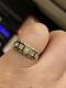 Antique Tested Gold Split Pearl Rose Cut Diamond Black Enamel Ring -uk Size G