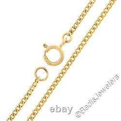 Antique Victorian 14K Gold Diamond Black Enamel Twisted Wire Pendant & 18 Chain