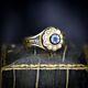Antique Victorian'1865' Black Enamel'in Memory Of' 18ct Gold Mourning Ring