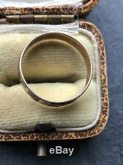 Antique Victorian Black Enamel In Memory Of Band Yellow Gold Ring