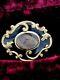 Antique Victorian Brooch Gold Mourning Enamel Glassed Hair Writings C1857 Rare
