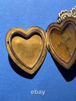 Antique Victorian Mourning Locket Pendant pin