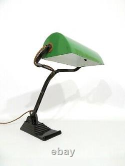 Art Deco Bankers Enamel Desk Lamp