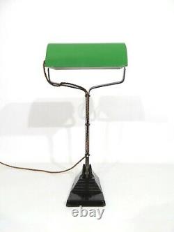 Art Deco Bankers Enamel Desk Lamp