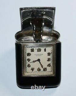 Art Deco Purse Pocket Watch Juvenia Gold Silver Coral France 1920s