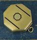 Art Deco Solid 14ct Gold And Black Enamel Compact Box