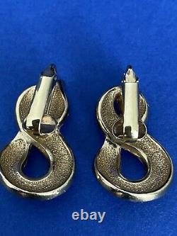 Atwood Sawyer Necklace Earrings Vintage Snake Black Gold Tone