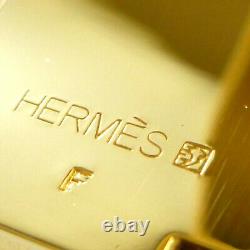 Authentic HERMES Clic Clac GM Enamel Black Gold Tone Bangle #S407007