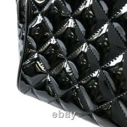 CHANEL Matrasse Chain Black x Gold Hardware enamel Women's handbag from Japan