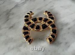 Chanel gold and black enamel brooch from Metiers d'Art Egyptian collection 2019
