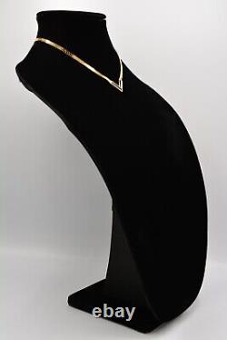 Christian Dior Vintage Collar Necklace Rhinestone Gold Black Enamel Signed Bin3A