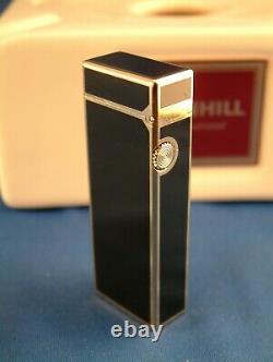 Dunhill Rollagas D Line. Serviced. Black Enamel with Gold Trim, Box and Papers
