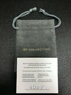 EF Collection 14K Yellow Gold Black Enamel & Diamond Bezel Stud Earrings =. 08CTW