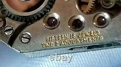 Early Swiss 18K Lady's Deco Enamel Wrist Watch 15J Mvt. Wire Lugs, Ca. 1920's