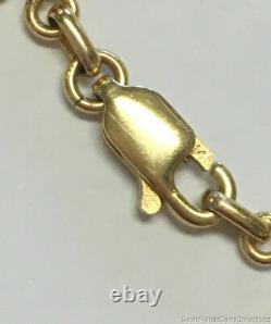 Estate Jewelry Black & Red Enamel Ladybird Bracelet 14K Yellow Gold 7 Long