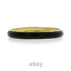 Fancy Multi Color Enamel 14K Yellow Gold 3 mm Band Ring Size 4-8 NP15