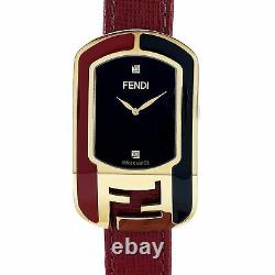 Fendi Chameleon Gold-Tone Red and Black Enamel Quartz Watch F322431073D1