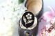 Fine Antique Victorian 14ct Gold Seed Pearl Black Enamel Mourning Charm/pendant