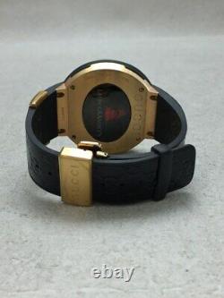 GUCCI Quartz Watch Digital Enamel Black I-Gucci Grammy 49mm Used JAPAN