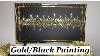 Gold Black Canvas Painting