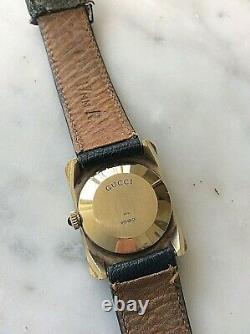 Gucci Ladies Wrist Watch 1980s Original Vintage Vermeil Enamel (720J)