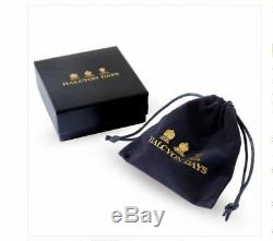 Halcyon Days Bee Sparkle Trellis Black Enamel Hinged Bracelet, New Pouch & Box