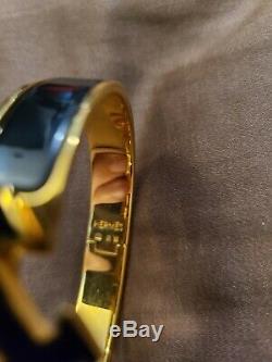 Hermes Clic H Noir gold tone Bracelet Size PM