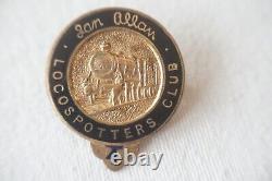 Ian Allan abc Locospotters Club Railway Enamel Badge Special Ed Black & Gold VGC