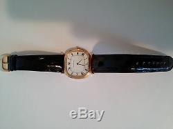 Jaeger-LeCoultre 18K Enamel Dial, 18K buckle, Serviced by JLC, runs perfectly